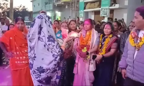 ड्रोन दीदी का भव्य स्वागत, राष्ट्रपति भवन में सम्मान मिलने के बाद गांव लौटी