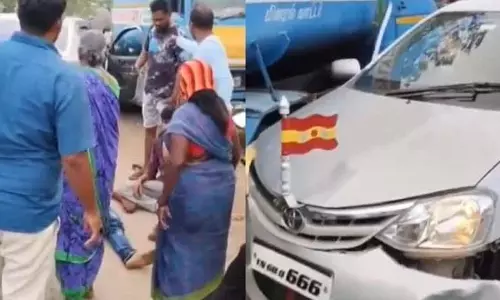नशे में धुत होकर दुर्घटना का कारण बने युवा: स्थानीय लोगों ने तीनों की पिटाई कर दी