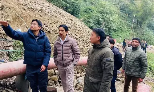Sikkim के मंत्री ने गंगटोक में इंदिरा बाईपास से पुलिस बैरक तक सड़क निर्माण