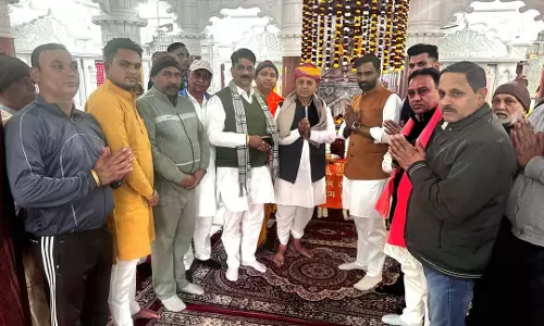 Jaipur : चुनावी जनसंपर्क करते हुए जनसभाओं को किया सम्बोधित
