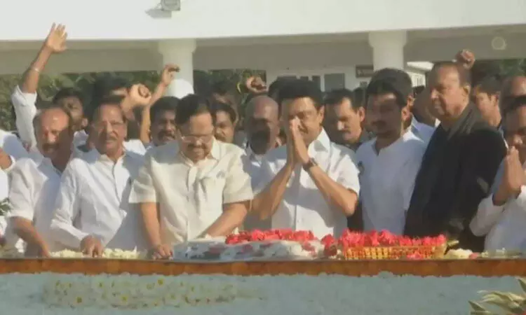 अन्नादुरई की पुण्यतिथि पर CM Stalin ने निकाला शांति मार्च