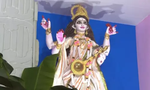 Tripura CM ने बसंत पंचमी पर अगरतला में 40 फीट ऊंची सरस्वती प्रतिमा का अनावरण किया
