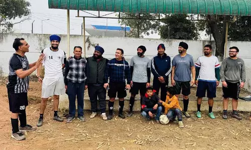 Jalandhar: फुटबॉल क्लब ने नए मैदान का जश्न मनाने के लिए मैच आयोजित किया