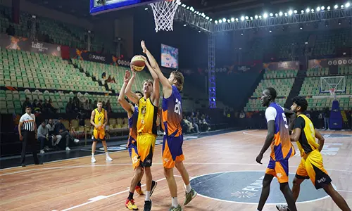 InBL Pro U25: हैदराबाद फाल्कन्स ने गुजरात स्टैलियंस पर शानदार जीत दर्ज की InBL Pro U25: हैदराबाद फाल्कन्स ने गुजरात स्टैलियंस पर शानदार जीत दर्ज की