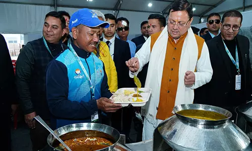 दिल्ली चुनाव प्रचार से लौटने पर CM Dhami ने राष्ट्रीय खेलों की व्यवस्थाओं का निरीक्षण किया