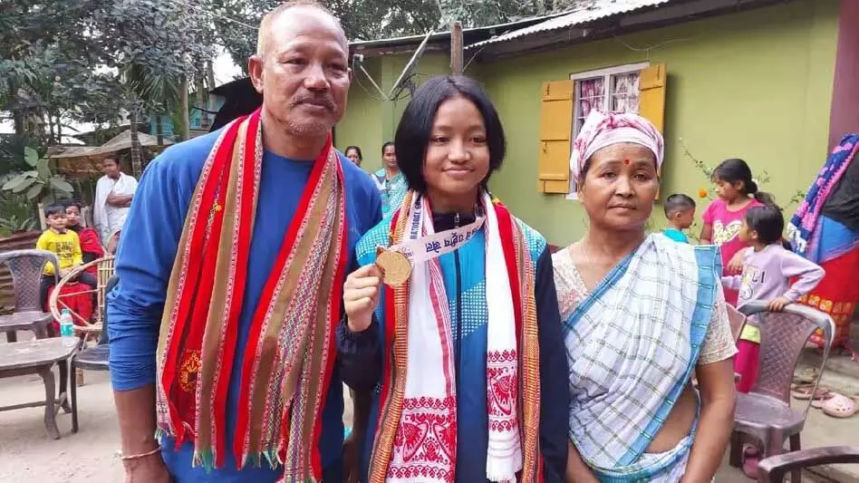 Assam : वुशु में कांस्य पदक जीतने पर बोको में सम्मानित किया