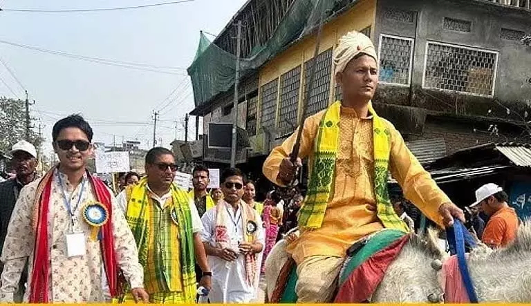 Assam : तांगला कॉलेज के स्वर्ण जयंती समारोह के उपलक्ष्य में सांस्कृतिक रैली निकाली