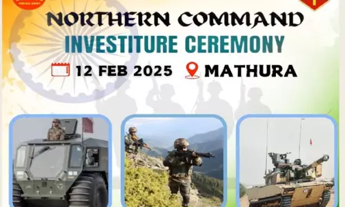 उत्तरी कमान का अलंकरण समारोह 12 February को मथुरा में किया जाएगा आयोजित