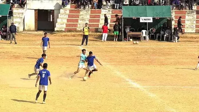 सेचेकु रेंज ने चोज़ुबा क्षेत्र को हराया PDSA मीट में फुटबॉल फाइनल में प्रवेश करें सेचेकु रेंज ने चोज़ुबा क्षेत्र को हराया PDSA मीट में फुटबॉल फाइनल में प्रवेश करें