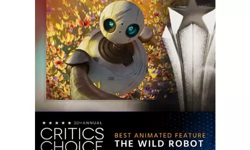 30वें क्रिटिक्स चॉइस अवार्ड्स में The Wild Robot ने सर्वश्रेष्ठ एनिमेटेड फीचर का खिताब जीता 30वें क्रिटिक्स चॉइस अवार्ड्स में The Wild Robot ने सर्वश्रेष्ठ एनिमेटेड फीचर का खिताब जीता