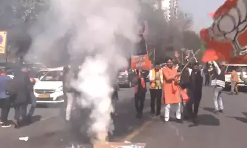दिल्ली चुनाव: शुरुआती रुझानों में पार्टी की वापसी के बाद BJP कार्यकर्ताओं ने जश्न मनाया