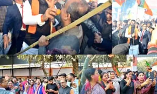 Bihar में भाजपा नेताओं ने दिल्ली विधानसभा चुनाव में पार्टी की जीत का जश्न मनाया