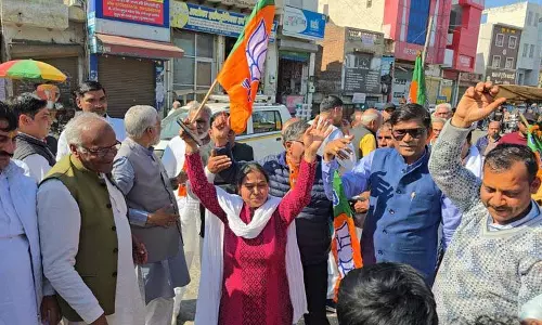 झज्जर और बहादुरगढ़ में BJP सोवियत ने जीत का जश्न मनाया