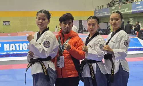 Arunachal प्रदेश की एथलीटों ने राष्ट्रीय खेलों में महिला ग्रुप पूमसे में स्वर्ण पदक जीता