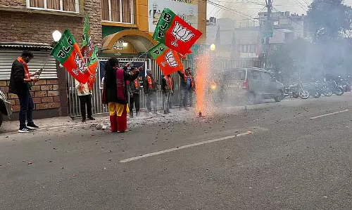 Meghalaya भाजपा ने दिल्ली में पार्टी की ऐतिहासिक जीत का जश्न मनाया