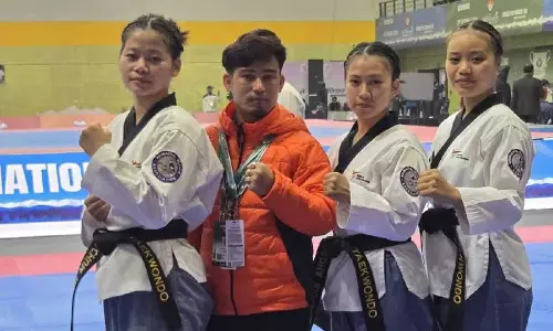 Arunachal प्रदेश की एथलीटों ने 38वें राष्ट्रीय खेलों में महिला वर्ग पूमसे में स्वर्ण पदक जीता