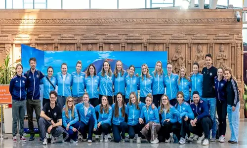 FIH Pro League से पहले जर्मन महिला हॉकी टीम भुवनेश्वर पहुंची