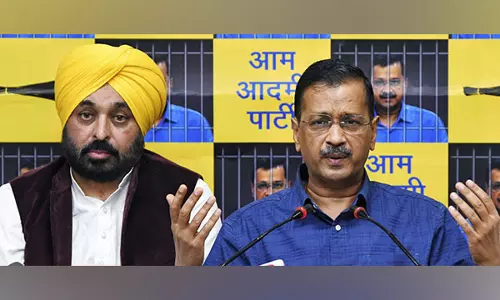 भगवंत मान AAP संयोजक अरविंद केजरीवाल के साथ बैठक में शामिल होने के लिए दिल्ली पहुंचे