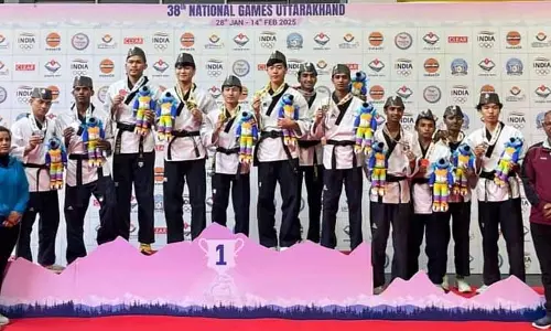 Mizoram ने 38वें राष्ट्रीय खेलों में ताइक्वांडो पूमसे में स्वर्ण पदक जीता Mizoram ने 38वें राष्ट्रीय खेलों में ताइक्वांडो पूमसे में स्वर्ण पदक जीता