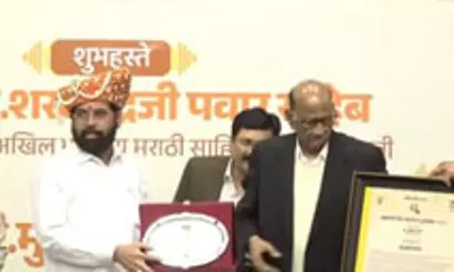 एकनाथ शिंदे को महादजी शिंदे राष्ट्र गौरव पुरस्कार से किया गया सम्मानित