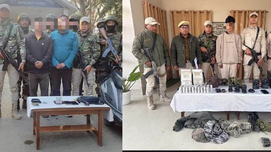 Manipur पुलिस ने इंफाल पश्चिम से तीन सक्रिय उग्रवादियों को गिरफ्तार