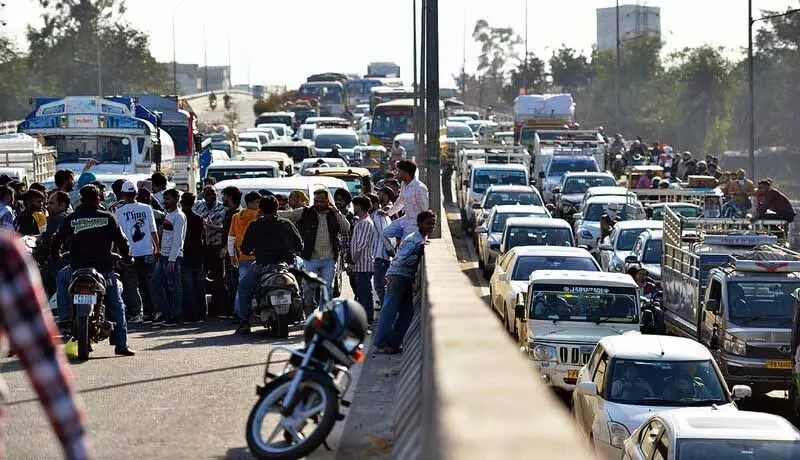 Cheema Chowk पर प्रदर्शन के बाद यातायात बाधित