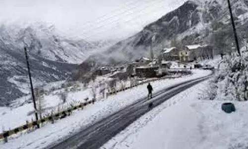 Himachal:अटल टनल, इन ऊंची चोटियों पर बर्फबारी