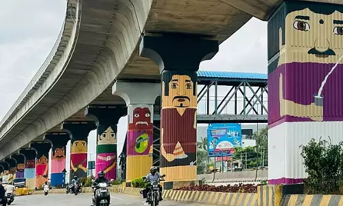 Karnataka: बायोकॉन फाउंडेशन की ओर से मेट्रो खंभों पर सार्वजनिक कला