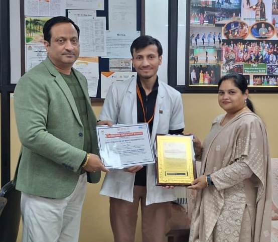 अंतर्राष्ट्रीय कॉन्फ्रेंस-फॉरेंसिक अगोरा में TMU के ईशान जैन का पोस्टर पुरस्कृत