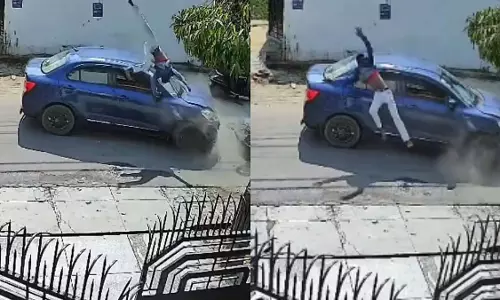 भयानक एक्सीडेंट का लाइव VIDEO, हवा में बुरी तरह उछला रैपिडो चालक