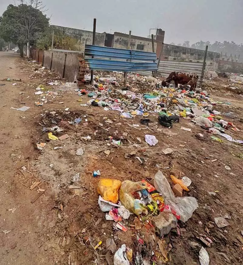 Boparai Road पर डंपयार्ड से दोराहा निवासी परेशान Boparai Road पर डंपयार्ड से दोराहा निवासी परेशान