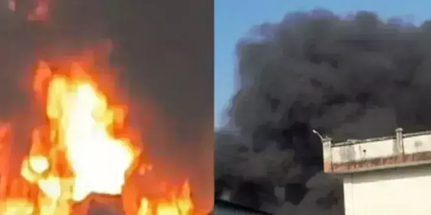 Moradabad: गोदाम में लगी आग , दमकल ने पाया काबू