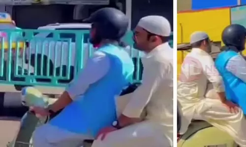 कॉमेडियन कपिल शर्मा भोपाल की गलियों में स्कूटर पर सफेद पठानी में दिखे