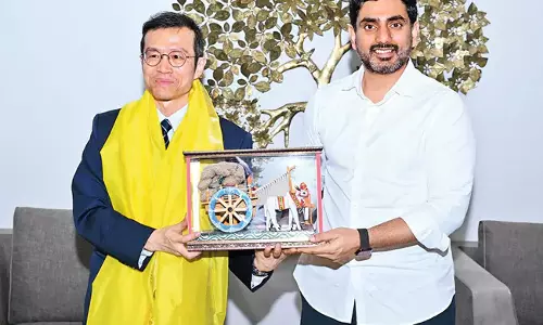 Andhra: ताइवानी प्रतिनिधिमंडल ने मंत्री लोकेश से मुलाकात की