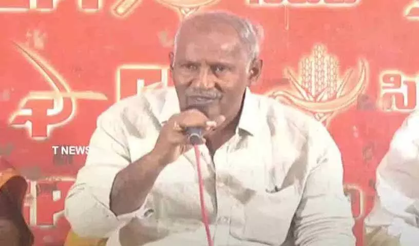 CPI के राज्य सचिव संबाशिव राव ने वादे पूरे न करने के लिए कांग्रेस की आलोचना की CPI के राज्य सचिव संबाशिव राव ने वादे पूरे न करने के लिए कांग्रेस की आलोचना की