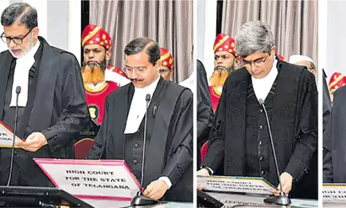 Telangana HC: तीन लोगों ने उच्च न्यायालय के स्थायी न्यायाधीश के रूप में शपथ ली