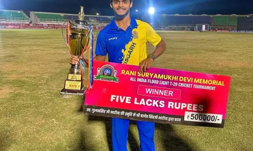 पूर्व मंत्री के बेटे आशीष डहरिया ने T-20 क्रिकेट टूर्नामेंट में छत्तीसगढ़ को दिलाई जीत पूर्व मंत्री के बेटे आशीष डहरिया ने T-20 क्रिकेट टूर्नामेंट में छत्तीसगढ़ को दिलाई जीत