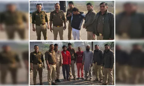 पुलिस और बदमाशों के बीच मुठभेड़, चार गिरफ्तार