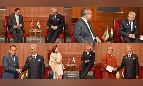 जयशंकर ने मालदीव, मॉरीशस, नेपाल, श्रीलंका और भूटान के अपने समकक्षों के साथ बातचीत की