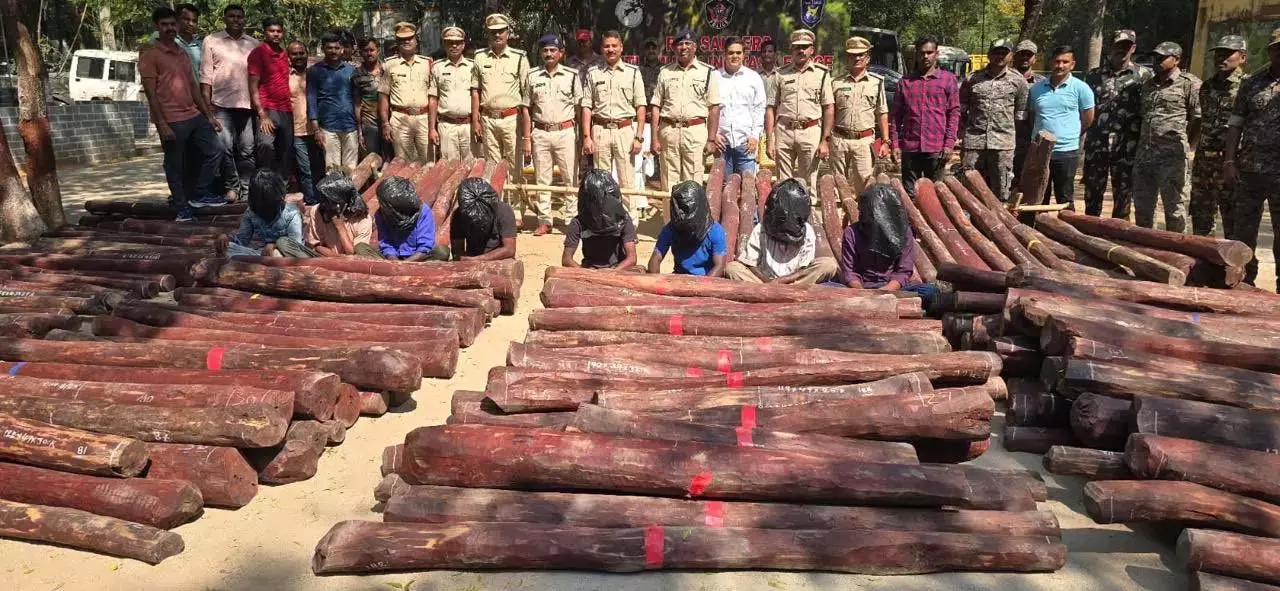Andhra सरकार 28 फरवरी से 906 मीट्रिक टन लाल चंदन की लकड़ी की नीलामी करेगी Andhra सरकार 28 फरवरी से 906 मीट्रिक टन लाल चंदन की लकड़ी की नीलामी करेगी