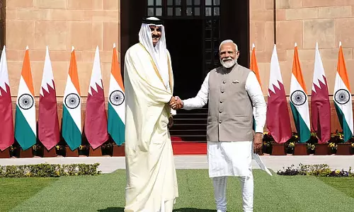 Delhi: प्रधानमंत्री मोदी की कतर के अमीर के साथ द्विपक्षीय वार्ता Delhi: प्रधानमंत्री मोदी की कतर के अमीर के साथ द्विपक्षीय वार्ता