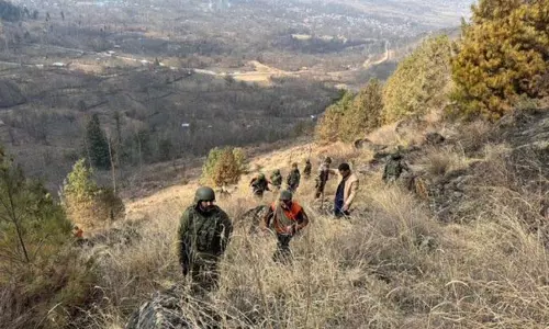 सूखे के बीच Kashmir में जंगलों में आग भड़की
