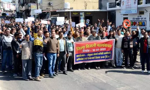 HP बिजली बोर्ड के कर्मचारियों ने आउटसोर्सिंग के खिलाफ किया प्रदर्शन, लंबित मांगें