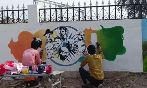 Churu शहर में 06 जीवीपी पोईंट पर करवाई पेंटिंग