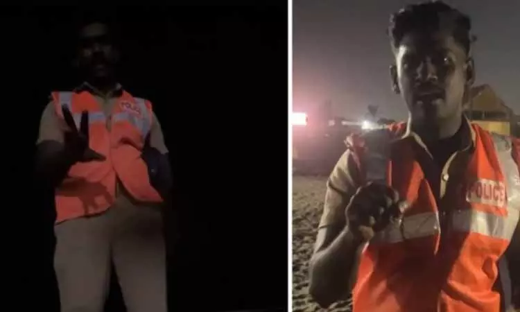 Marina beach पर महिला से बहस के बाद चेन्नई पुलिसकर्मी का तबादला Marina beach पर महिला से बहस के बाद चेन्नई पुलिसकर्मी का तबादला