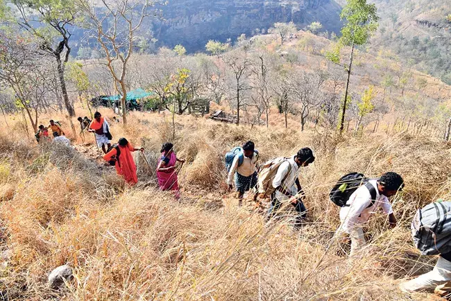 Andhra: श्रीशैल मल्लण्णा के दर्शन करने निकले भक्त Andhra: श्रीशैल मल्लण्णा के दर्शन करने निकले भक्त