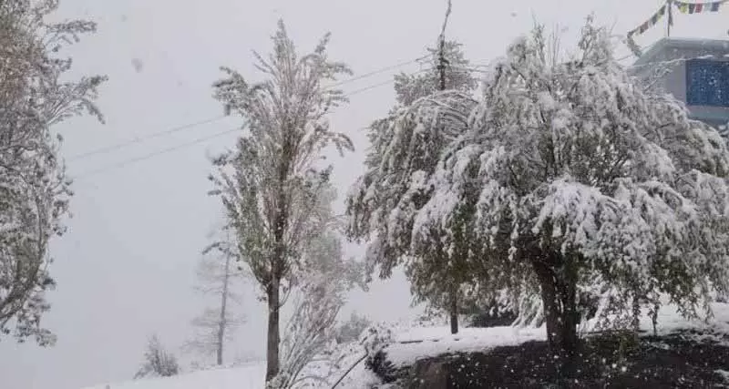 Himachal: चार जिलों में बर्फबारी और बारिश की चेतावनी जारी Himachal: चार जिलों में बर्फबारी और बारिश की चेतावनी जारी