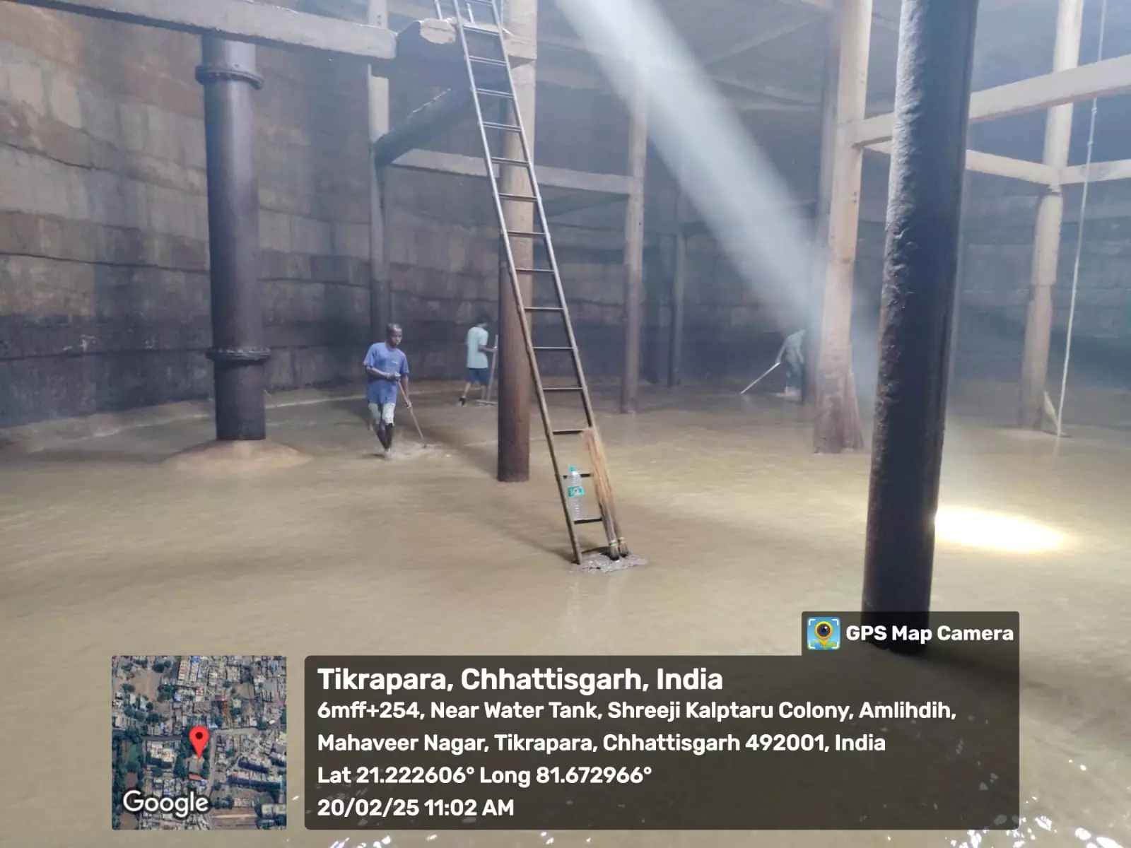 अमलीडीह के ओवर हेड टैंक की सील्ट साफ की गई अमलीडीह के ओवर हेड टैंक की सील्ट साफ की गई
