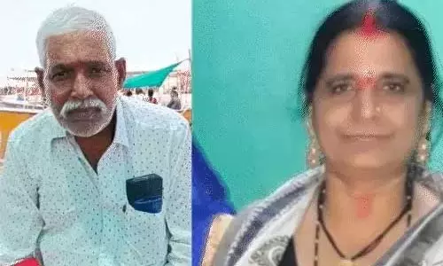 दंपति की मौत, खेत में पलटी कार दंपति की मौत, खेत में पलटी कार