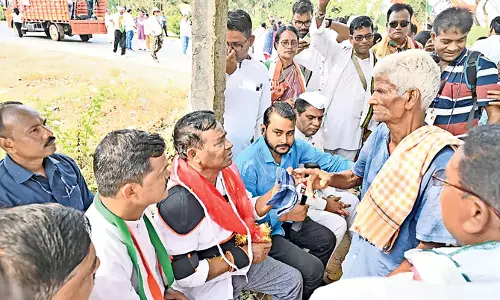 Odisha : कांग्रेस का मार्च चंदनपुर पहुंचा
